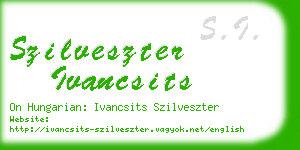 szilveszter ivancsits business card
